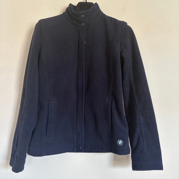 Women's BMW Vintage Black Fleece Jacket Size M - Picture 2 of 14
